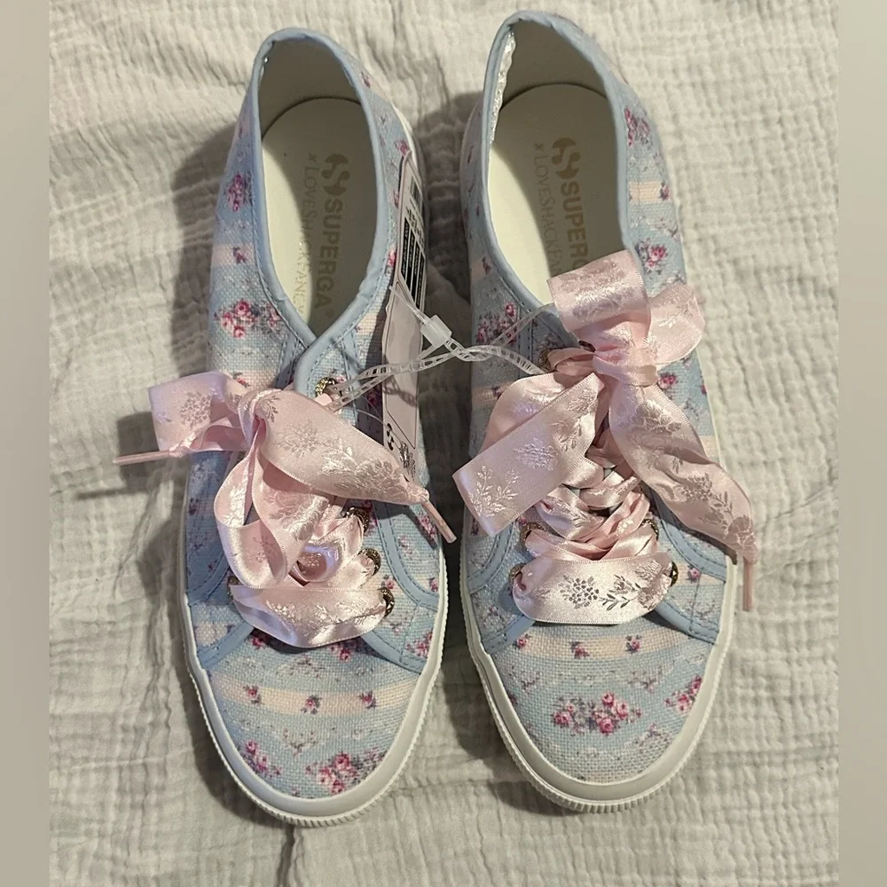 Superga x LoveShackFancy 2750 ‘Cool Winter Jam’ Floral Sneakers - Picture 6 of 15